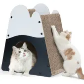 FUKUMARU Krabplank 50cm hoch, bergförmige Katzenliege, robust für große Katzen