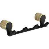 Mexen Base vierfacher Handtuchhaken, Schwarz/Gold - 70882354-57
