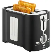 Jojomino Toaster, 2 extrabreite Schlitze, für Brot, Krümelschublade, schwarzer US-Stecker