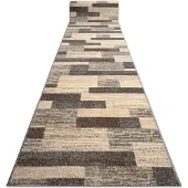 Rugsx Läufer KARMEL Deski Bretter grau Karamell 80cm 80x400 cm