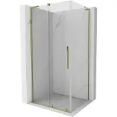 Mexen Velar L Schiebeduschkabine 110 x 80 cm, transparent, gold - 871-110-080-03-50