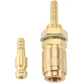 TAUOH Wassergekühlter Gasadapter, Schnellkupplung für WIG-Schweißbrenner oder MIG-Stecker M6, Gelb