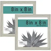 MCS Gallery Essential Frame, grau, Holzmaserung, 8 x 8 Zoll, 2er-Pack