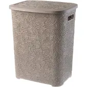 Kadax Korb mit Bezug für Unterwäsche und Kleidung Aglio 55L, beige