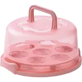 Tlily Kuchenbox Cupcake Halter mit Deckel Transparent ,A