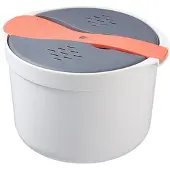 Jojomino Mikrowellen-Reiskocher, Tragbarer Lebensmittelbehälter, Multifunktionaler Dampfgarer, Reiskocher, Bento-Lunchbox, Dampfgarer