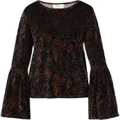 Usha Bluse Frauen dunkelviolett mehrfarbig