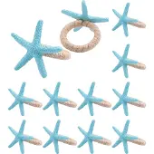 Exogio Seestern-Serviettenringe, 12er-Set, Ozean-Küsten, nautische Hochzeit, Urlaub, Party, Strand, Tischdekoration