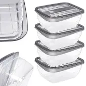 Kadax Lebensmittelbehälter-Lunchboxen 5X0,75L Lunchbox mit Deckel-Set