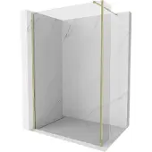 Mexen Kioto Walk-in Duschwand 180 x 40 cm, transparent, gold - 800-180-212-50-00-040