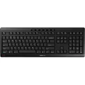 Cherry Design Stream Wireless, Volle Größe (100%), Verkabelt & Kabellos, RF kabellos + USB, QWERTY, Schwarz