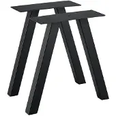 Helloshop26 Set aus 2 Metalltischfüßen 40 cm schwarz 03_0003646