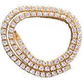 ABOOFAN 1-reihige 60 cm Halskette gold, Hiphop-Style