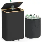 Songmics Flaschen-Sammelbehälter 95 L mit Innensack