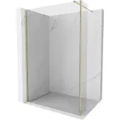 Mexen Kioto Duschwand Walk-in 145 x 30 cm, transparent, gold - 800-145-212-50-00-030