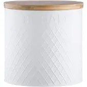 Typhoon EMBOSSED - Brotkasten mit Bambusdeckel, weiss
