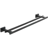 Mexen Arno Doppelhandtuchhalter, Schwarz - 7020725-70