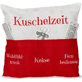 Hergo Sofahelden Kissen "Kuschelzeit" Kissen bedruckt, mit Kartondeko, 3 Taschen zum Befüllen