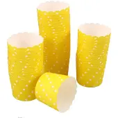 ABOOFAN 50Stk Gelbe Backpapier Muffinförmchen Stabile Cupcake Papiercups