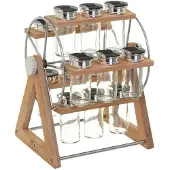 5 Five Gewürzhalter - cooles Design - Bambus - 15 Dosen