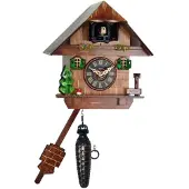 Engstler - 417 - Kuckucksuhr - 1-Tag-Kettenzugwerk - Nussbaum