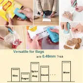 Semoic 2PCS Mini Bag Sealer 2 in 1 Handheld Heat Seal und