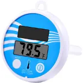 Jojomino Schwimmendes Poolthermometer, kabellos – Schwimmtemperatur leicht ablesbar, solarbetrieben, digital