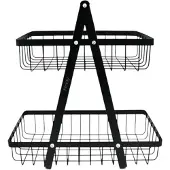 MaxPower Universeller 2-3-lagiger Obstkorb aus Metall., Dreilagig