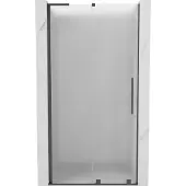 Mexen Velar L Schiebetür 100 cm, gefrostet, gun gray gebürstet - 871-100-003-31-66
