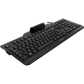Cherry SECURE BOARD 1.0 Kabelgebundene Chipkarten Tastatur, Schwarz, USB (QWERTZ - DE), Volle Größe (100%), Kabelgebunden, USB, Mechanischer Switch, QWERTZ, Schwarz