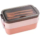 Semoic 2-lagige Lunchbox, mikrowellengeeignete Lunchbox, Lebensmittelaufbewahrung