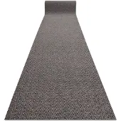 Rugsx Läufer- Türmatte rutschfest 100 cm MAGNUS 1951 Zickzack Draußen, Drinnen beige 100x510 cm