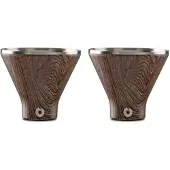 Snowfox Premium Vakuumisolierte Edelstahl-Martinigläser, Set mit 2, für eisgekühlte Martinis, stemless Cocktailgläser