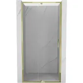 Mexen Exo Duschdrehtür 90 cm, transparent, gold - 819-090-000-50-00