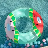 MaxPower Aufblasbarer Schwimmring in Wassermelonenform, Sommer-Schwimmmatratze, Strandparty-Dekoration, lustiges Schwimmen