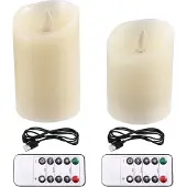 Kepptory LED-Kerzen, flackernde flammenlose Kerzen mit Fernbedienung