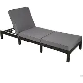 Helloshop26 Sonnenliege Gartenmöbel 5 Positionen schwarz 2208066