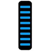Rrp Proguard Kabelbinder – vorne – Aufkleber – Mini – Cyan