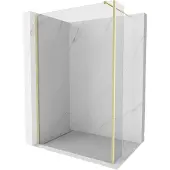 Mexen Kioto Walk-in Duschwand 110x30 cm Transparent, Gold gebürstet