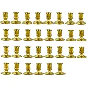 Exogio 30PCS Gold Stumpenkerze Basis Kegel Halter Weihnachten Decor