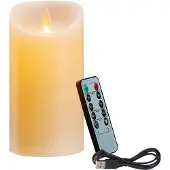 Semoic LED-Kerzen, flackernde, flammenlose, wiederaufladbare Dose