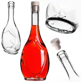 Kadax Glasflasche für Tinktur 500 ml mit synthetischem Korken 5 Stück.