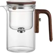 Melitt Wassertrennung Innenbehälter ein--Magnetschalter Teetrennung Filtration Glasteekanne HolzgriffTee