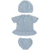 Miniland Gestricktes Outfit Kleid & Hut 40 Cm