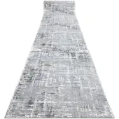 Rugsx Läufer Strukturell MEFE 8722 zwei Ebenen aus Vlies grau / weiß 60 cm 60x390 cm
