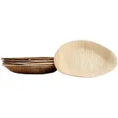 KOKA 10x ovaler Teller aus Palmblatt Größe 21 cm