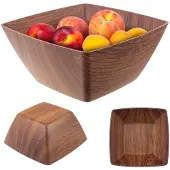 Kadax Salatschüssel, Kunststoffschale 19 cm, für Salate, Obst, Snacks, eckig