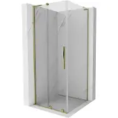 Mexen Velar L Schiebeduschkabine 110 x 110 cm, transparent, gold - 871-110-110-03-50