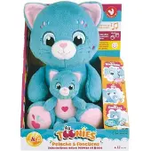 Jemini TOONIES Plüschtier – Interaktive Mutterkatze mit Baby – 26 cm – 6 Funktionen