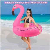 MaxPower Aufblasbare Flamingo-Schwimmmatratzen, Rosa Flamingo-Schwimmringe